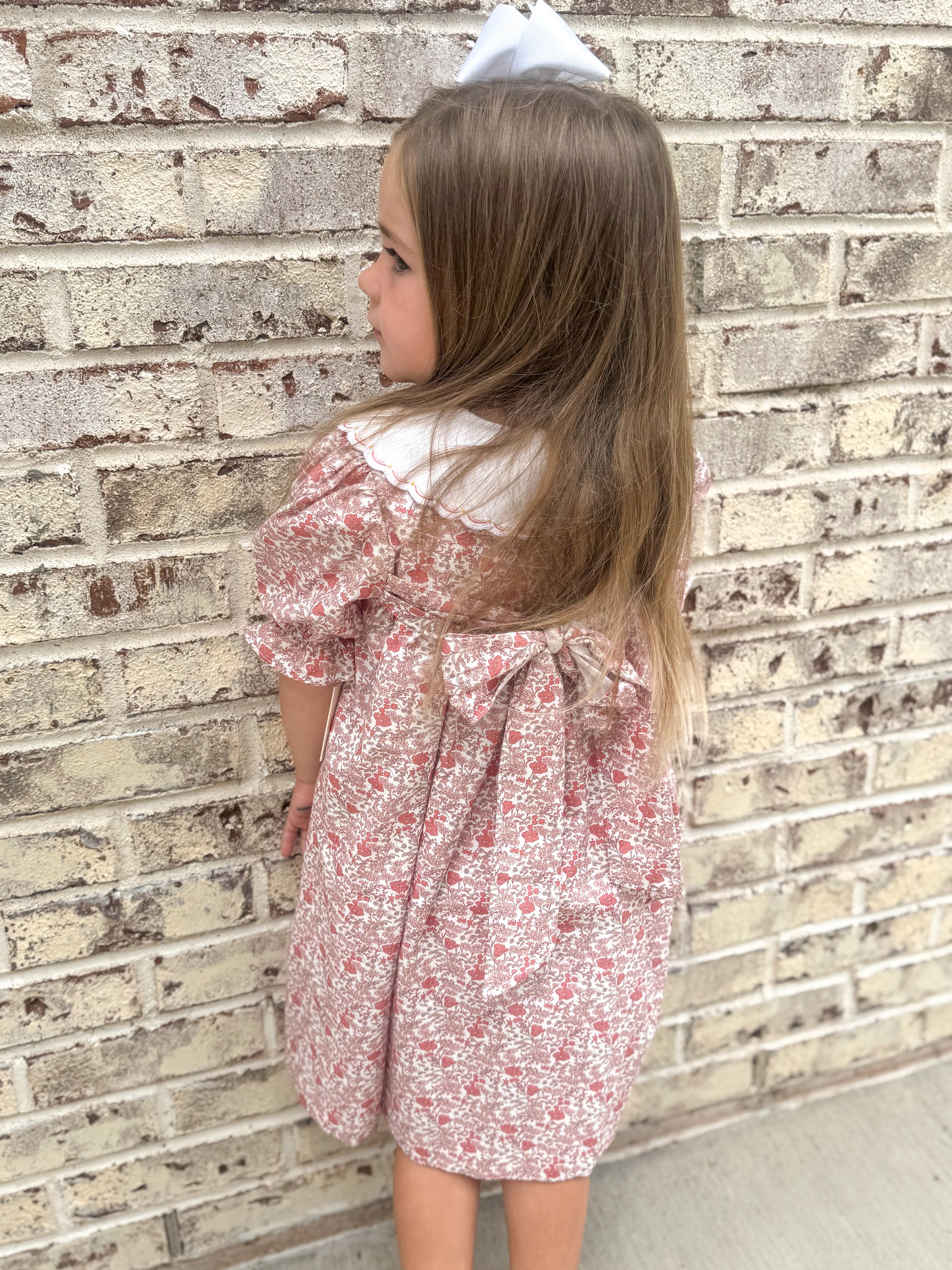 Retro Floral Pink Miller Dress