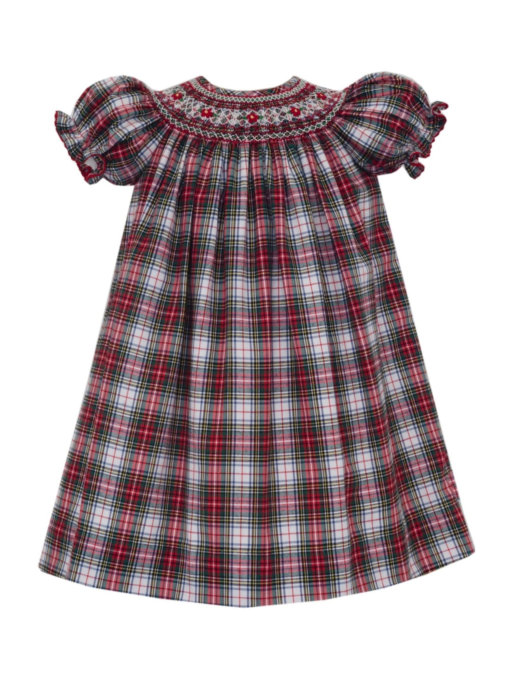 Caroline Red & White Plaid Bishop