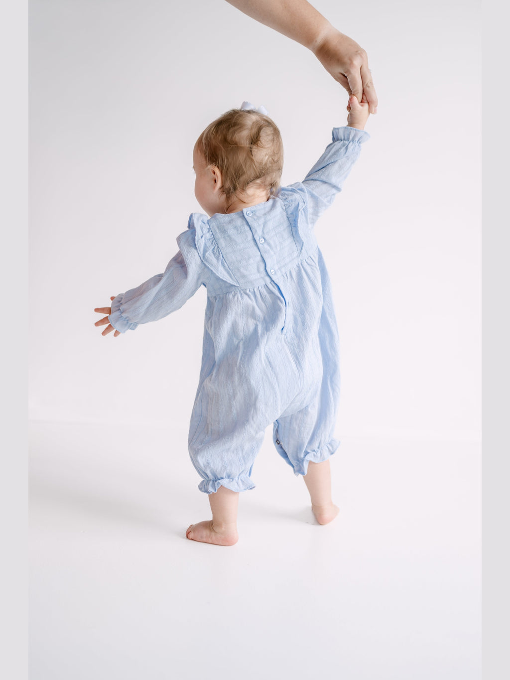 Blue Rosy Cheeks Jacquard Overall