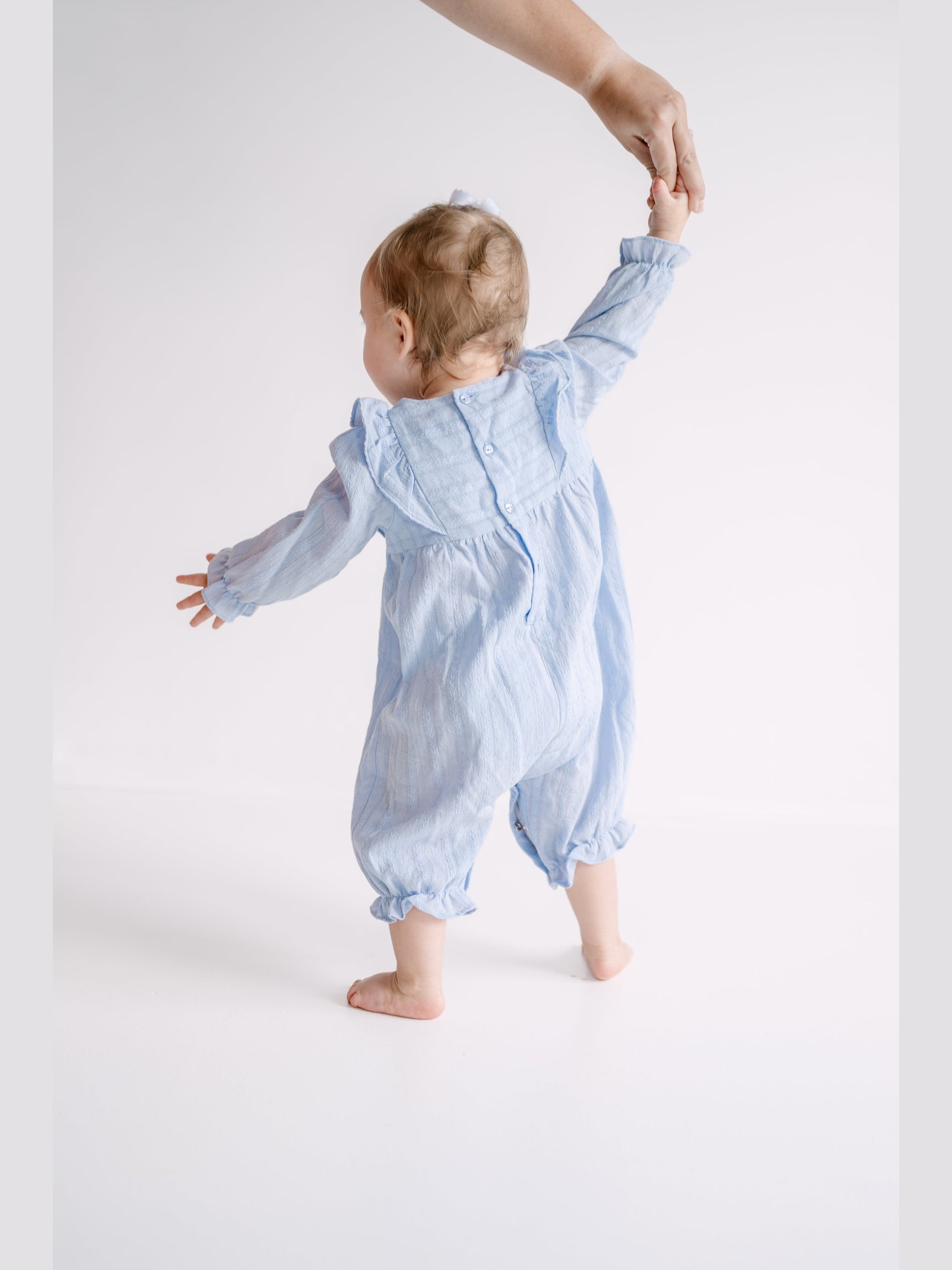 Blue Rosy Cheeks Jacquard Overall