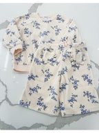 Sweet Hanna Floral Velour - Oversized Sweatshirt and Wide Leg Pant