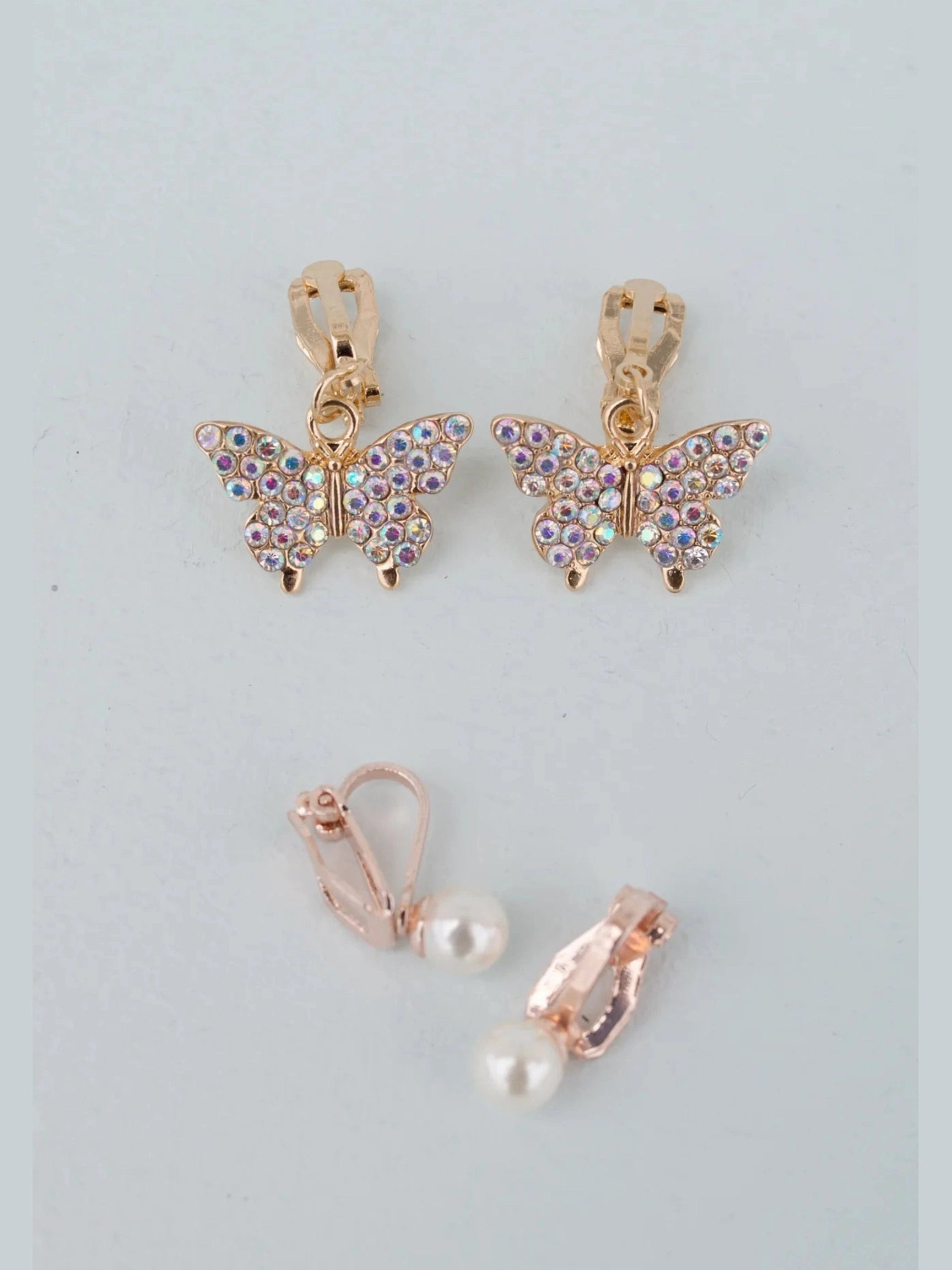 Boutique Butterfly Clip On Earrings