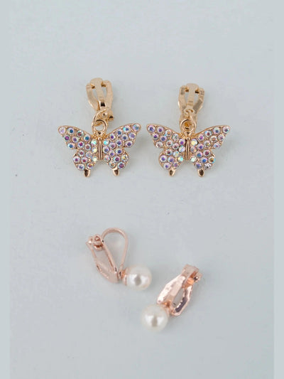 Boutique Butterfly Clip On Earrings