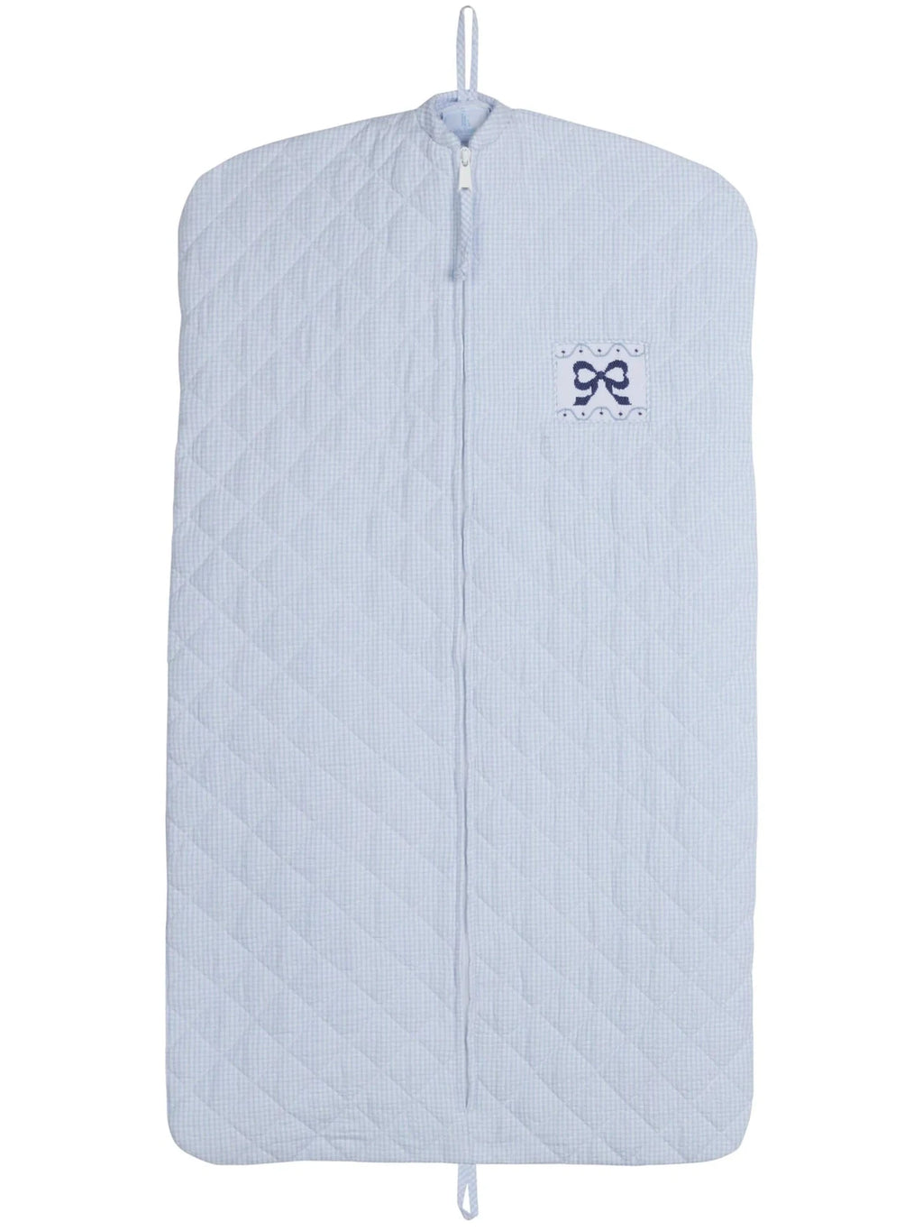 Quilted Luggage - Blue Bow