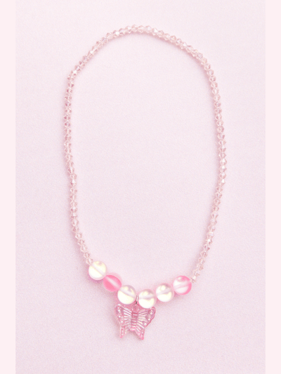 Boutique Holo Pink Crystal Necklace