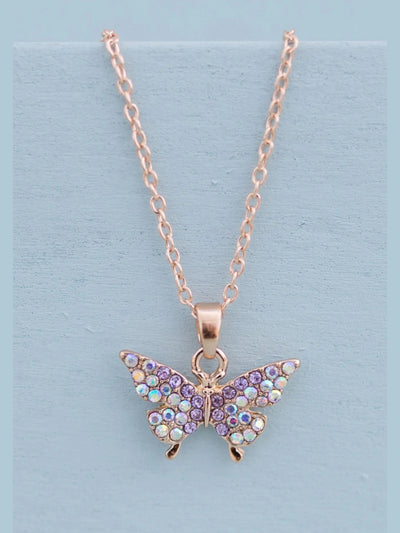 Boutique Butterfly Gem Necklace