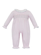 Ellie Solid Pink Knit Long Footie L/S