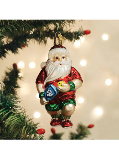 Pickleball Santa Ornament