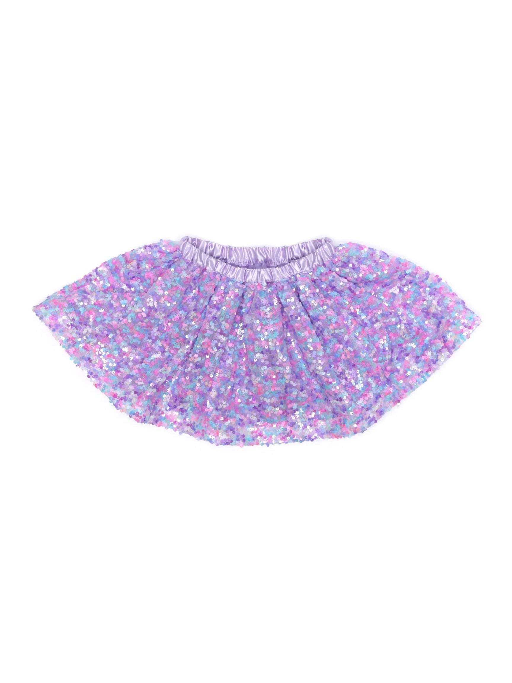 Purple Party Sequins Skirt