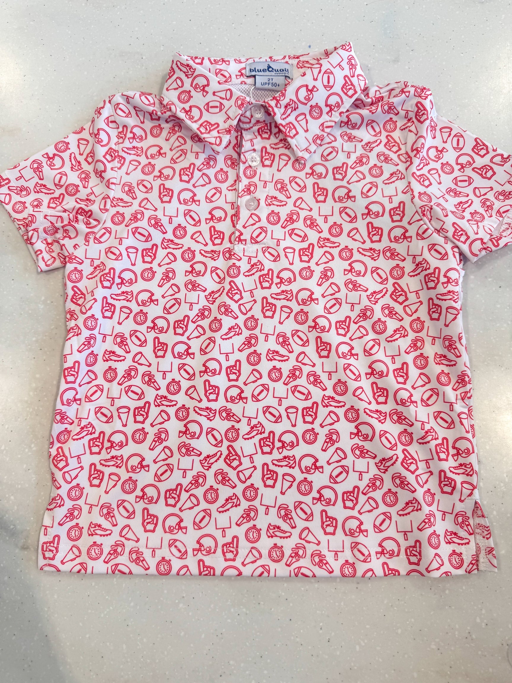 Kickoff Red Polo Short Sleeve Shirt