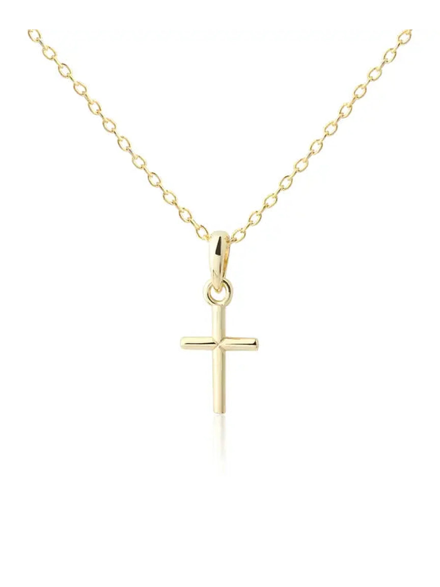 14K Gold-Plated Cross Necklace