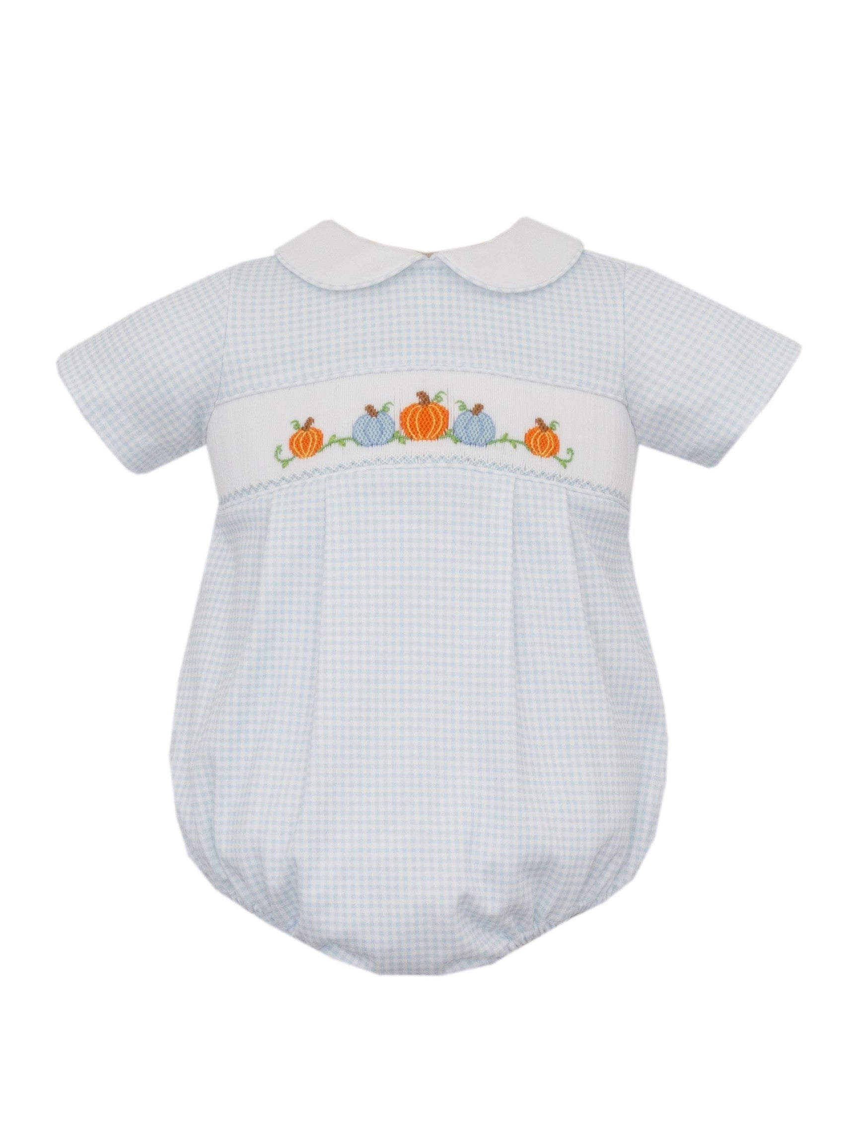 Pumpkin Boy´S Gingham Knit Boy'S Short Bubble S/S