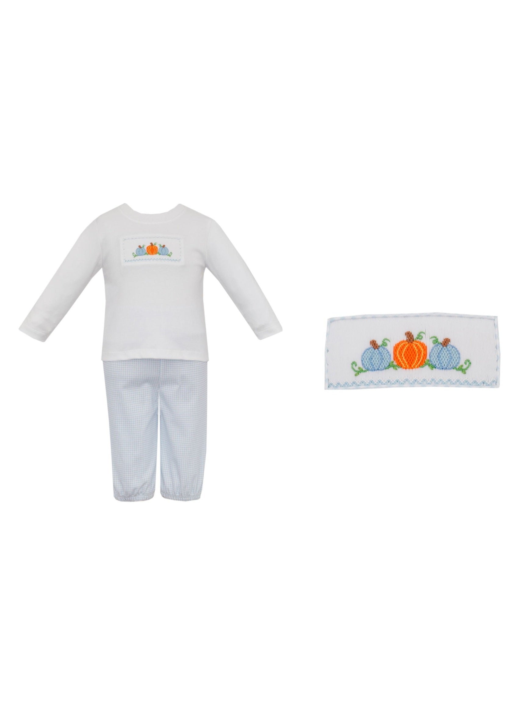 Pumpkin Boy´S Gingham Knit Boy'S Pant Set L/S