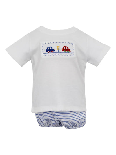 CARS - Royal blue stripe knit boy's T-shirt set