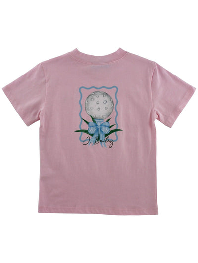 PRE-ORDER Logo Tee- Golf on Pink