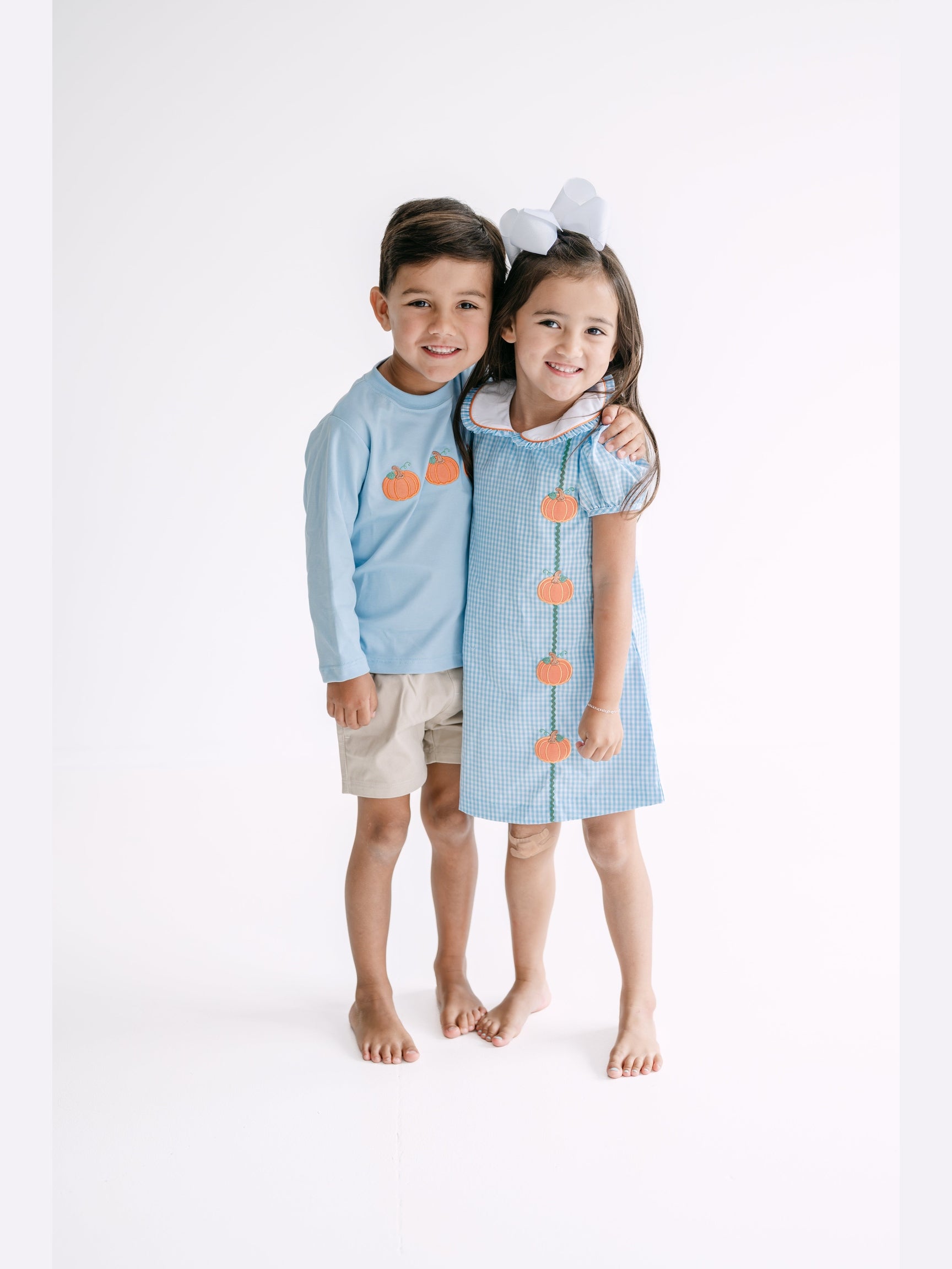 Pumpkin Trio Applique L/S Shirt