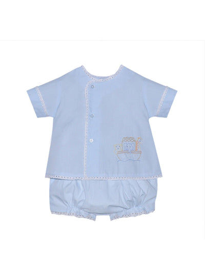 PRE-ORDER Blanche Diaper Set- Blue Noah's Ark