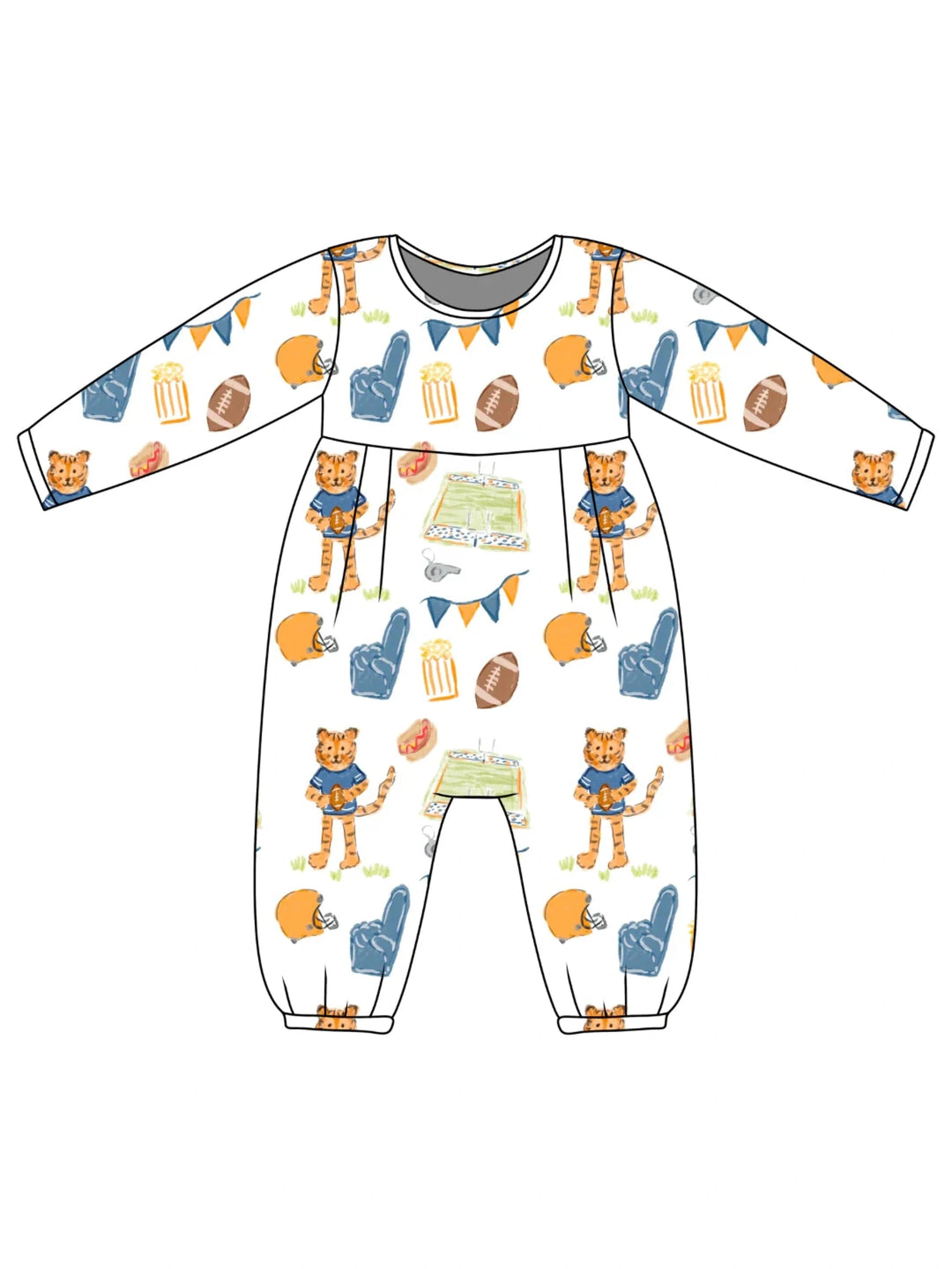 PRE-ORDER James Romper - Game Day Tiger