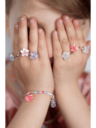 Boutique Shimmer Flower Rings