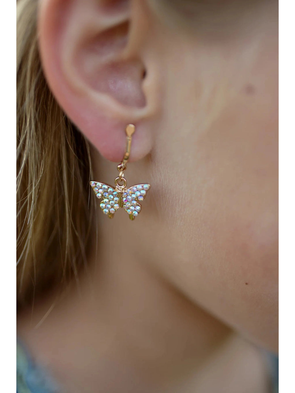 Boutique Butterfly Clip On Earrings
