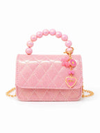 Quilted Bff Blossom Pearl Handle Handbag - Posh Tots Children's Boutique