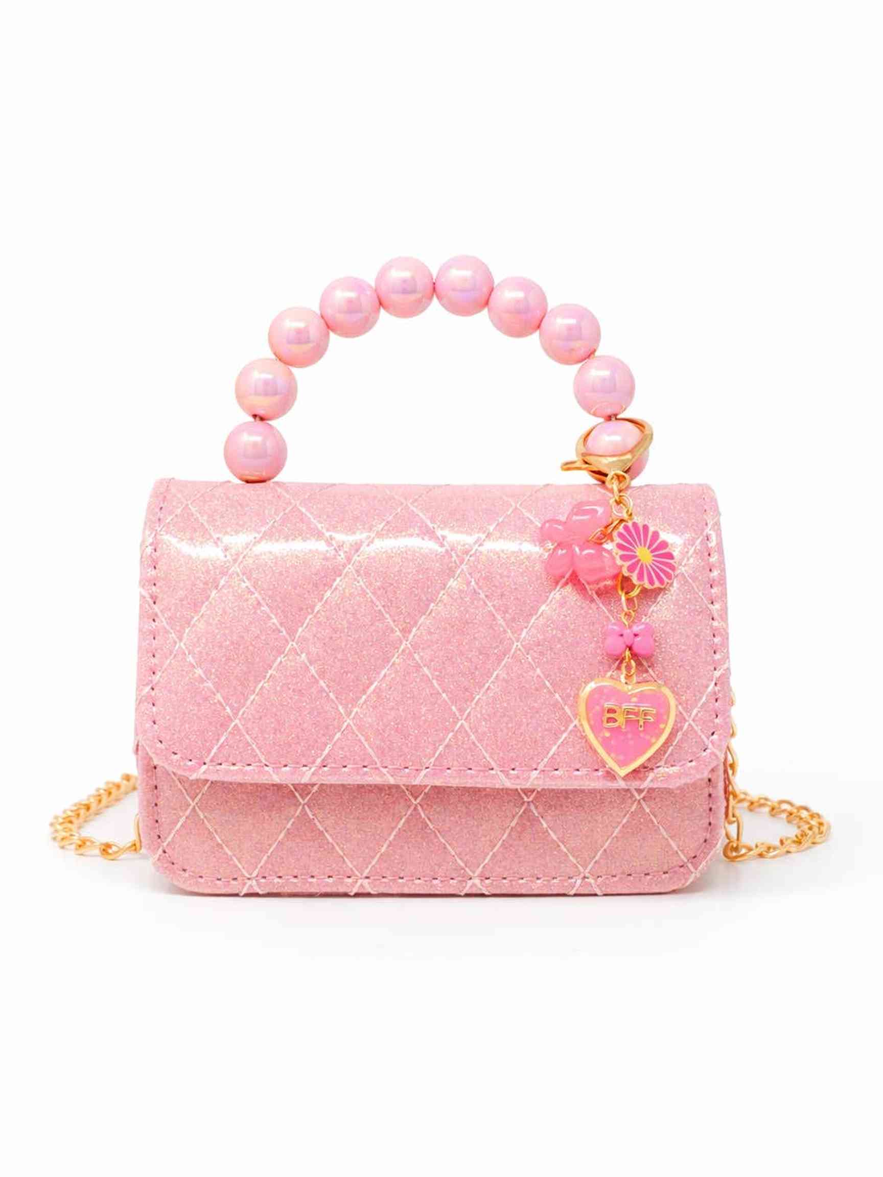 Quilted Bff Blossom Pearl Handle Handbag - Posh Tots Children's Boutique