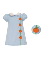 Blue Gingham Dress Short-Sleeves