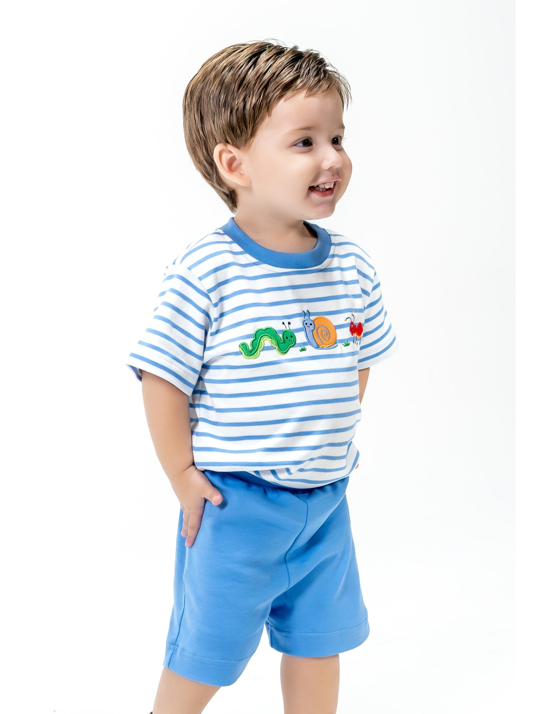 Backyard Bugs Striped Shirt