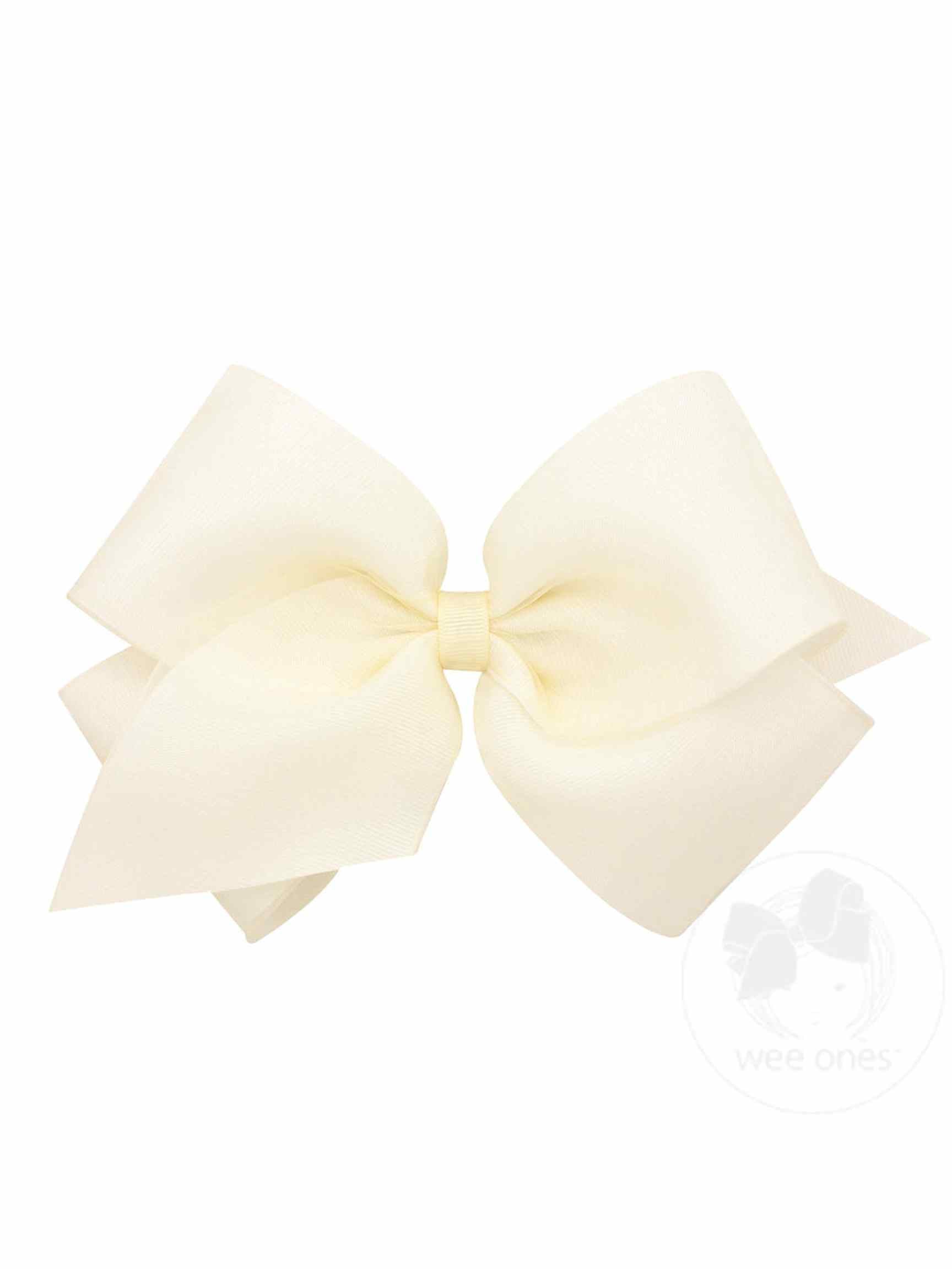 Organza Overlay Grosgrain Hair Bow