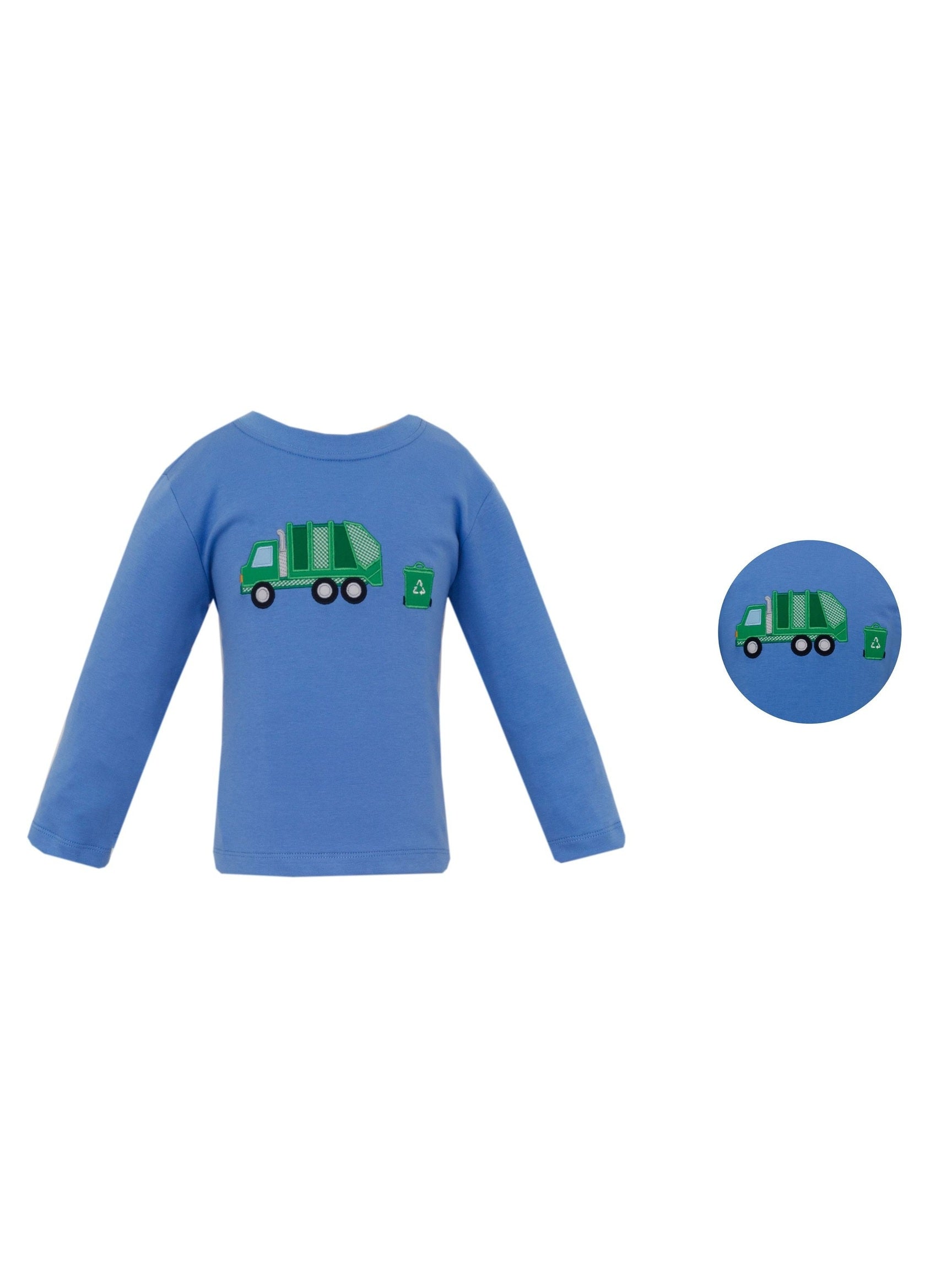 Periwinkle Blue Knit T-Shirt Long-Sleeves