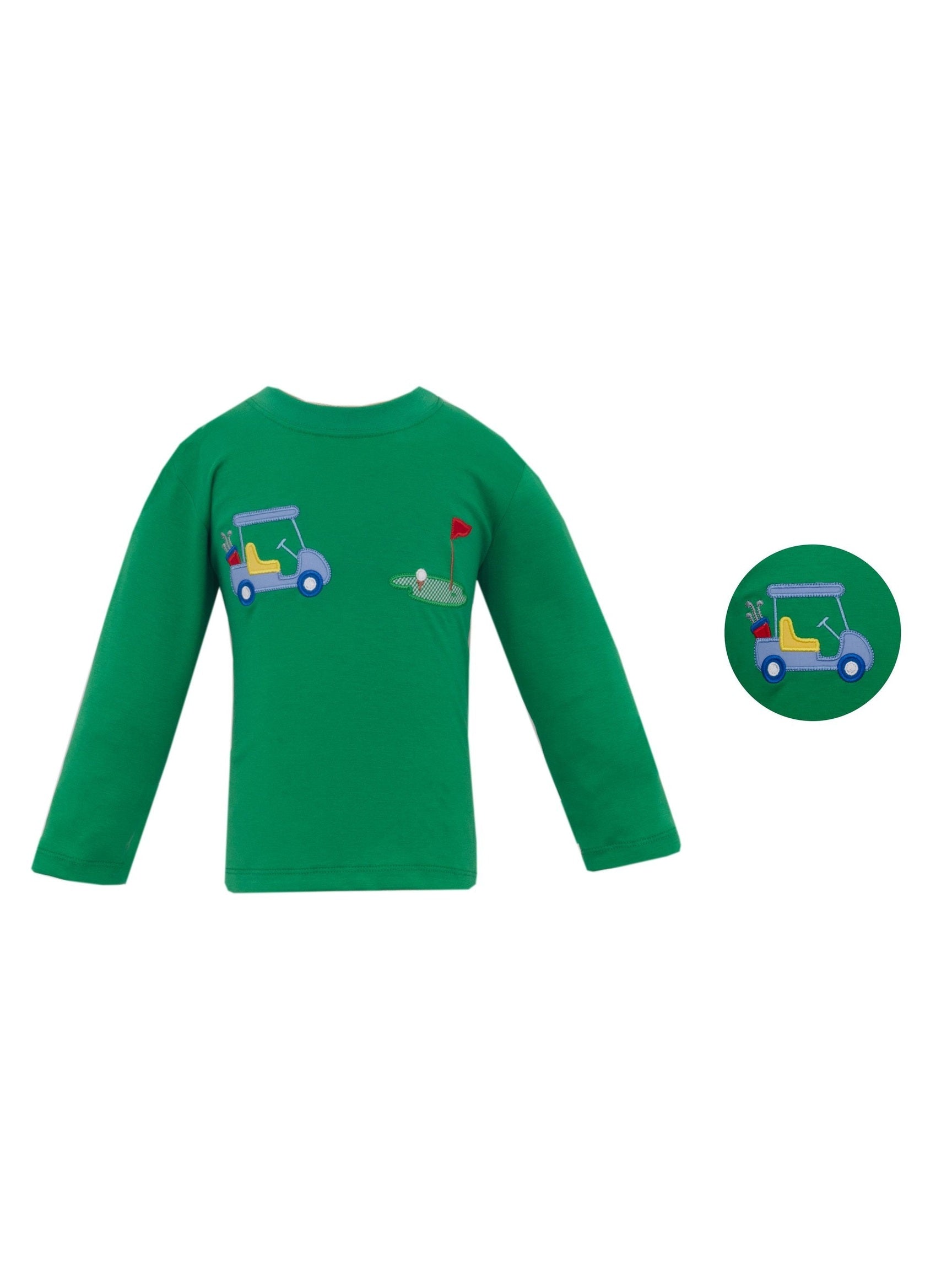 Green Knit T-Shirt Long-Sleeves