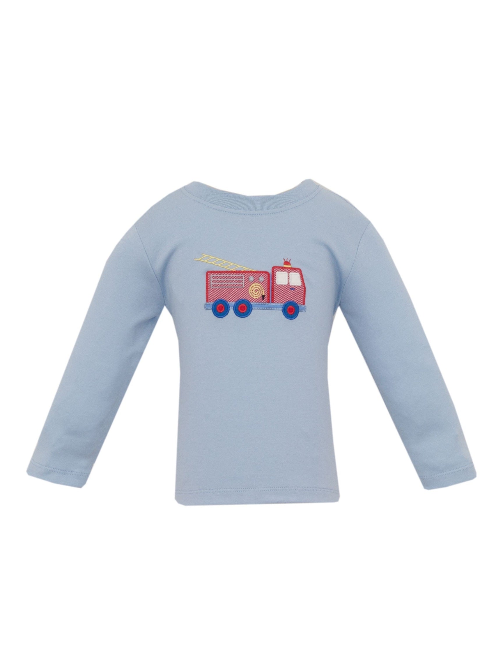 Light Blue Knit T-Shirt Long-Sleeves