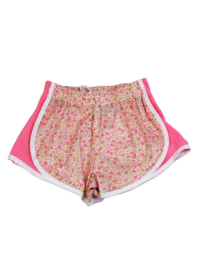 Pink Floral Shorts w/Pink Side