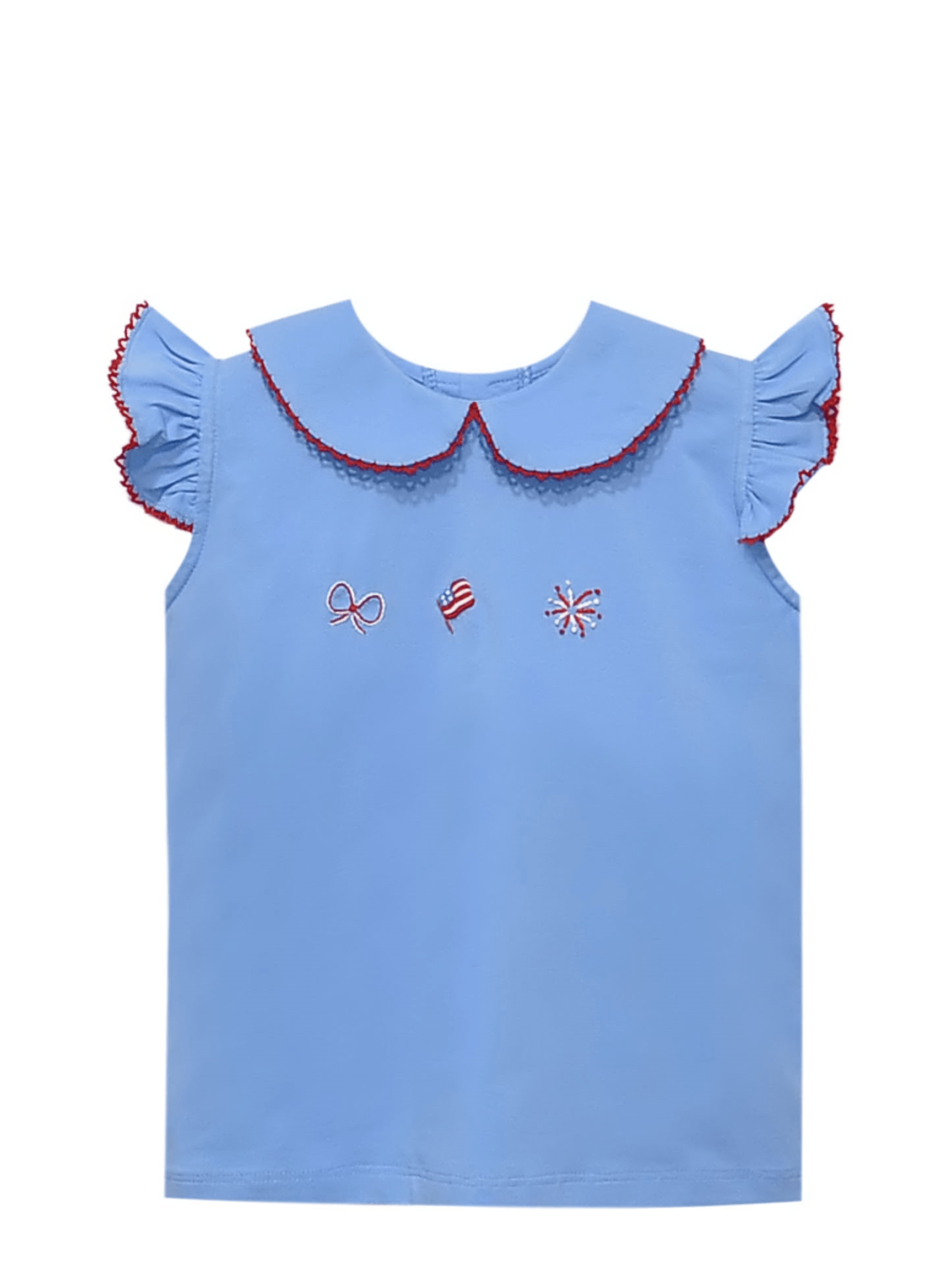 Emma Knit Blouse - The Red, White, & Blue