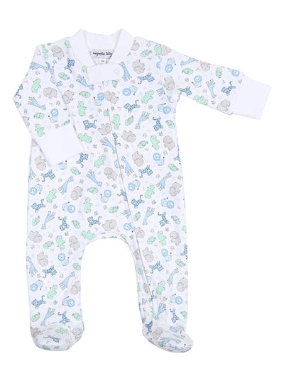 Little Safari Printed Zipped Footie