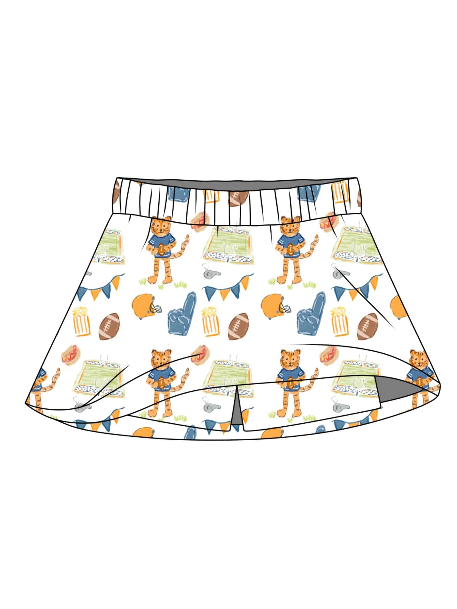 PRE-ORDER  Sara Catherine Skort- Game Day Tiger