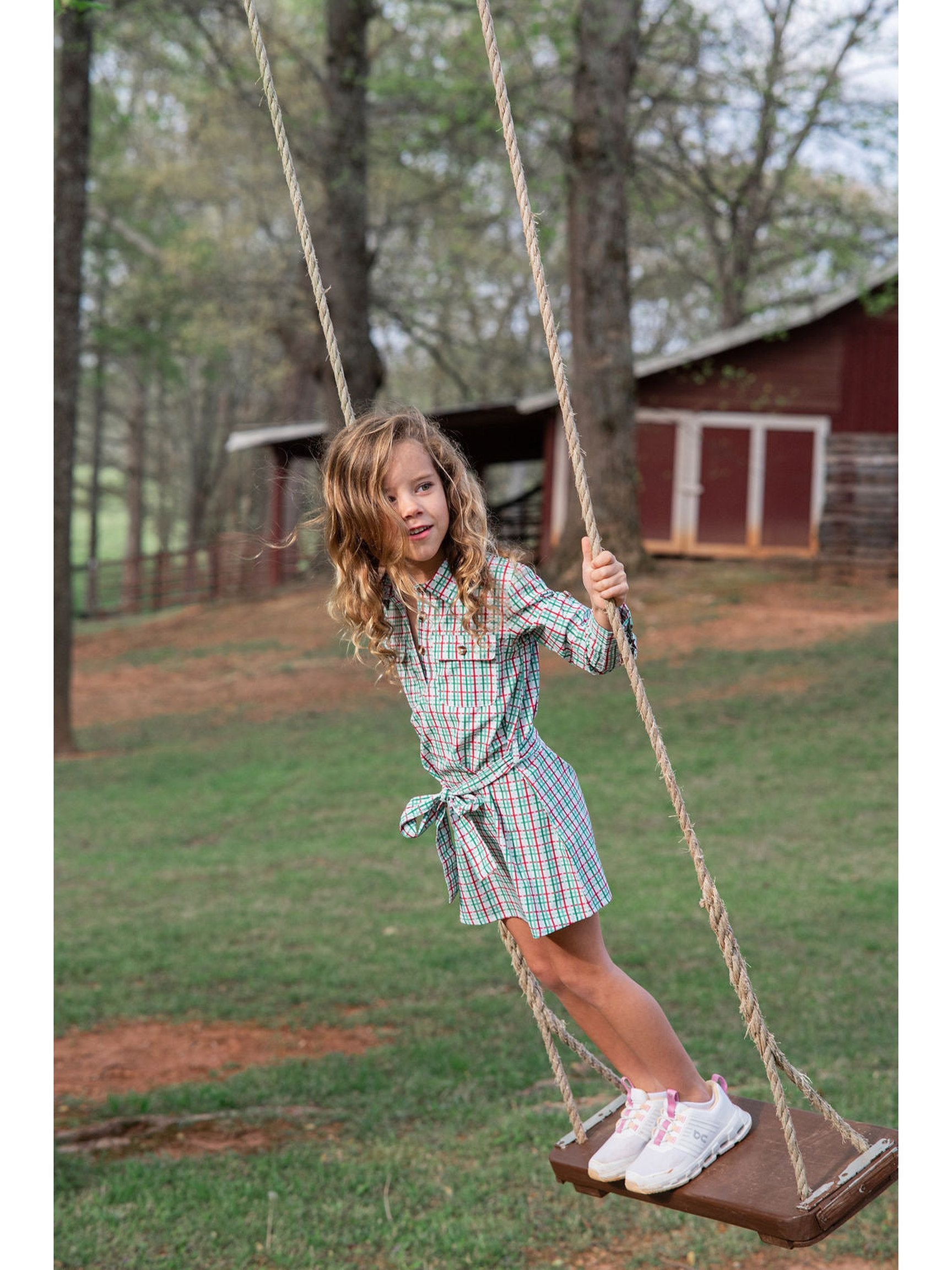 belted plaid shirt dress Plaid Patternblock Belted Shirt Dress