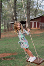PRE-ORDER Girl's Long Sleeve Belted Shirt Dress - Holiday Plaid