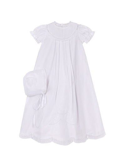 Pintucked Yoke Christening Gown Set