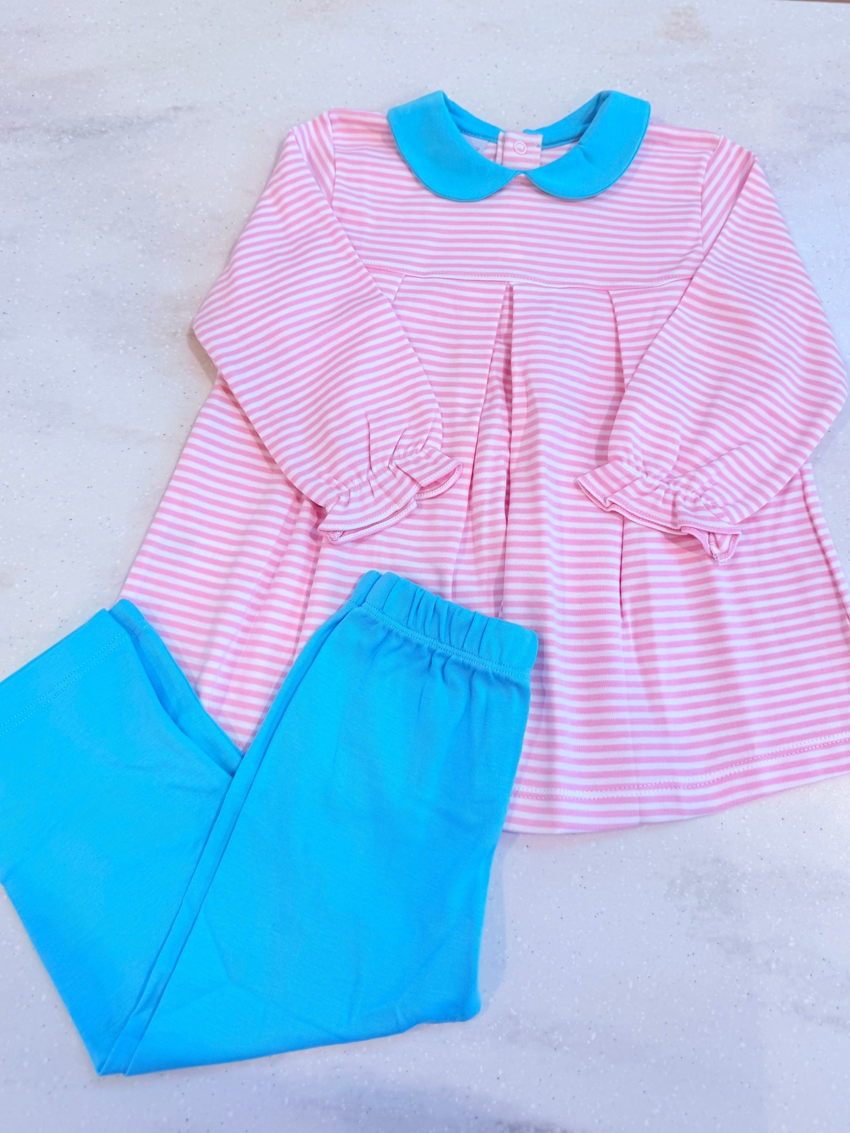 Landyn Collared Girls Leggings Set