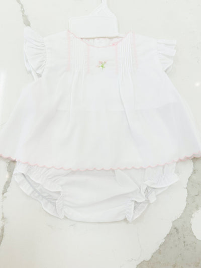 Sally Floral Embroidered Diaper Set