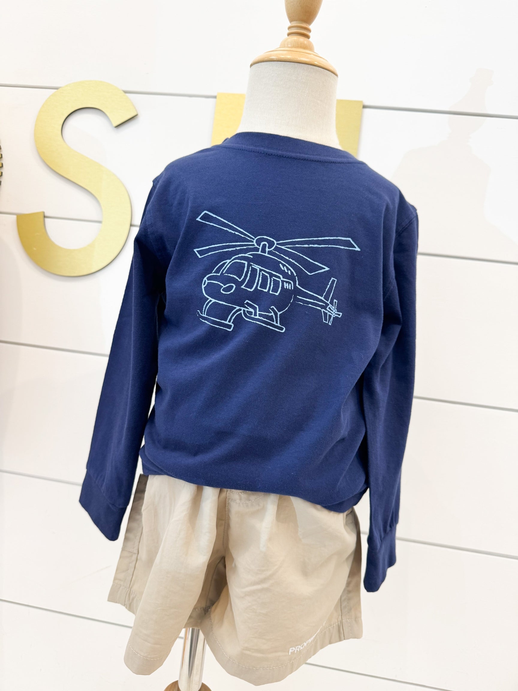 Navy Helicopter LS T-Shirt