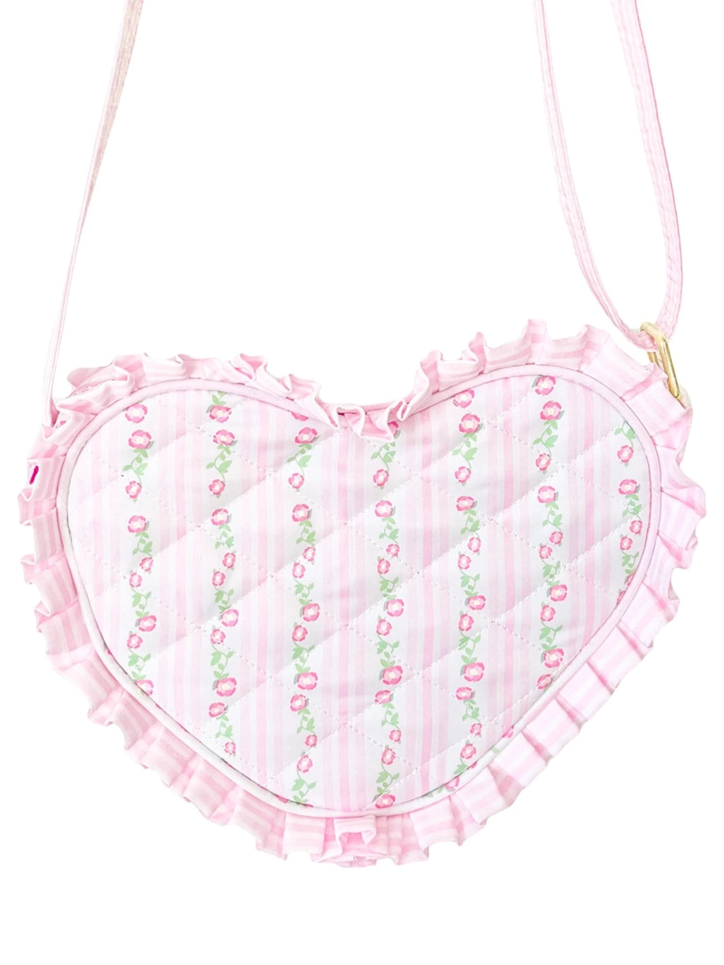 Quilted Floral Heart Purse