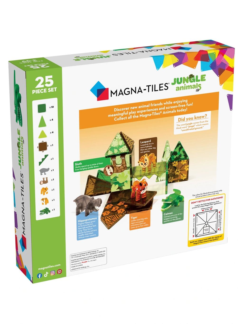 Magna-Tiles Jungle Animals 25-Piece Set