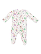 Sugar Plum Fairies - 2 Way Ruffle Back Zipper Footie