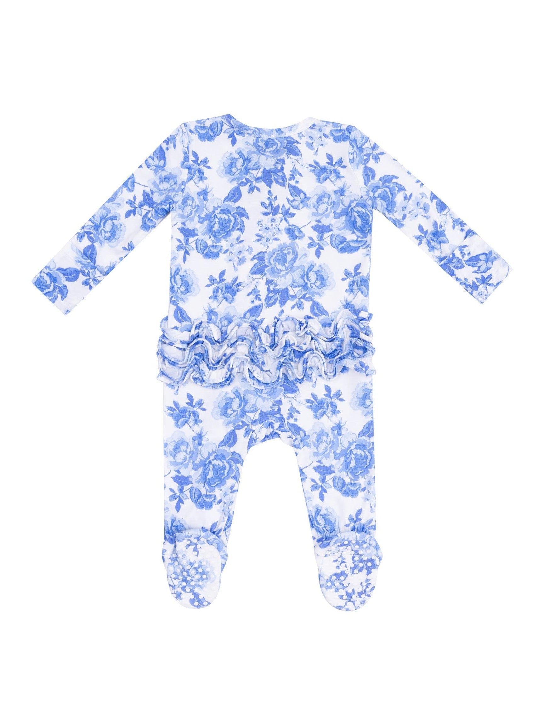 2-Way Zipper Ruffle Back Footie