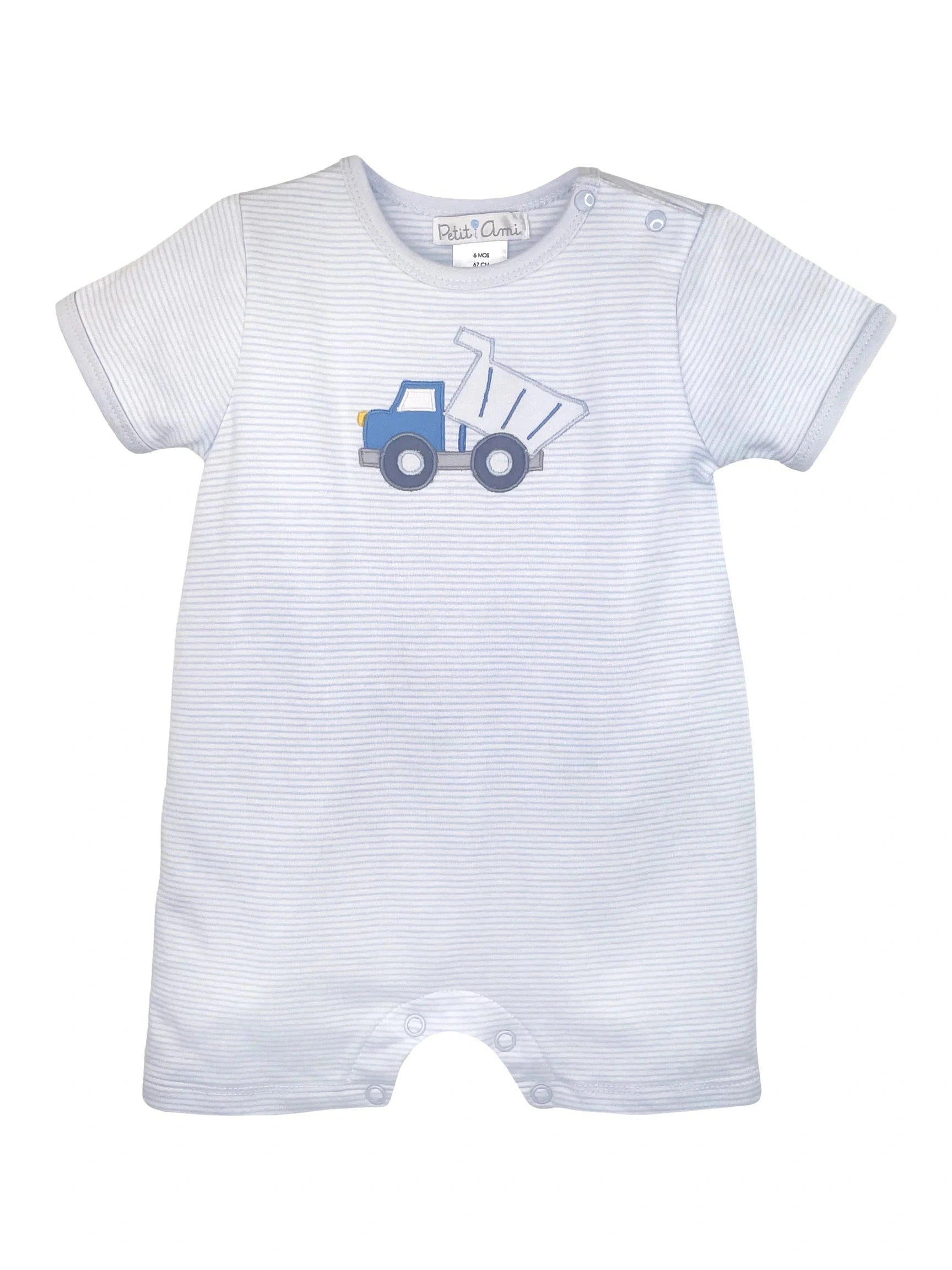 Truck Applique Knit Romper