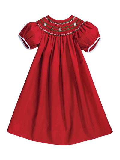 Victoria Holiday English Smocked Dress