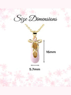 Girls 14K Gold-Plated Pink Ballet Slipper Necklace