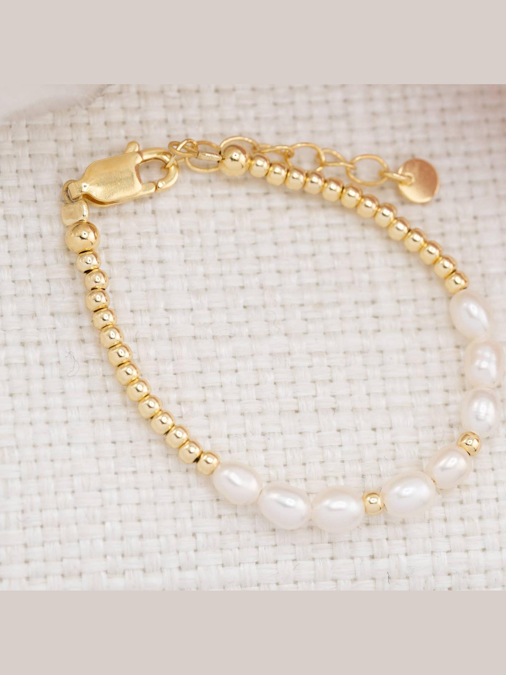 Nova - 14K Gold-Plated Freshwater Pearl Girl Beaded Bracelet